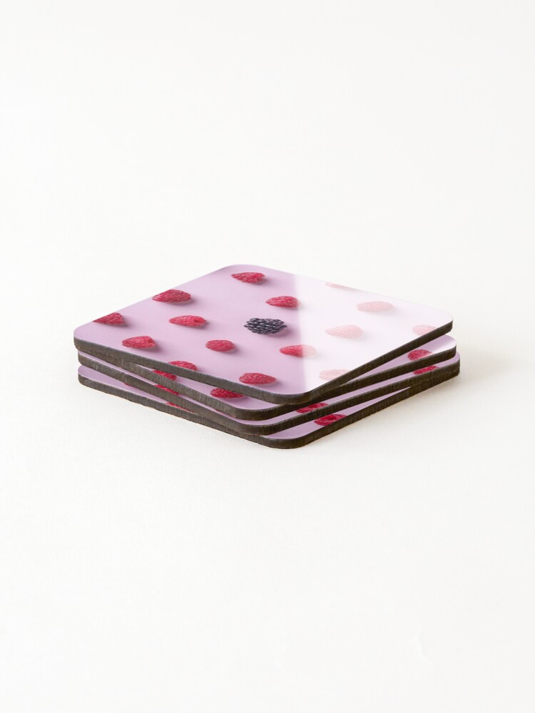 Thumbnail 4 of 5, Coasters (Set of 4), Blackberry Raspberry designed and sold by Zip-Zup.