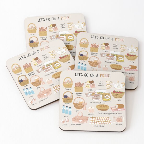 Item preview, Let's go on a picnic - Light background designed and sold by Athenasgirl.