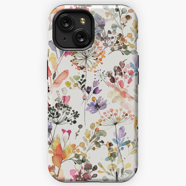 Wild Flowers and Plants Watercolor - Wild Nature Botanical Print iPhone Tough Case