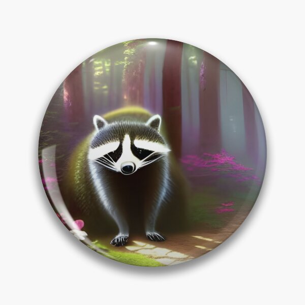 Artikelvorschau, Raccoon Forest Colorful Fantasy Art AI generierte Kunstwerke entworfen und verkauft von RaccoonUprising.