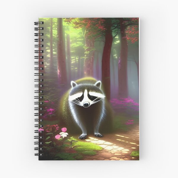 Item preview, Raccoon Forest Colorful Fantasy Art Ilustraciones generadas por IA designed and sold by RaccoonUprising.