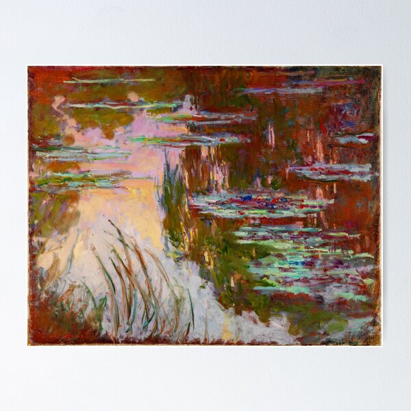 Vista previa del artículo con la obra «Nenúfares, sol poniente Monet Bellas Artes», diseñado y vendido por Vicky Brago-Mitchell®.