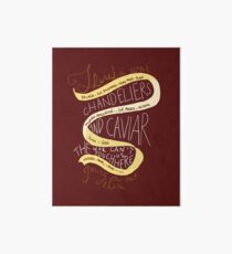 chandeliers and caviar Art Board
