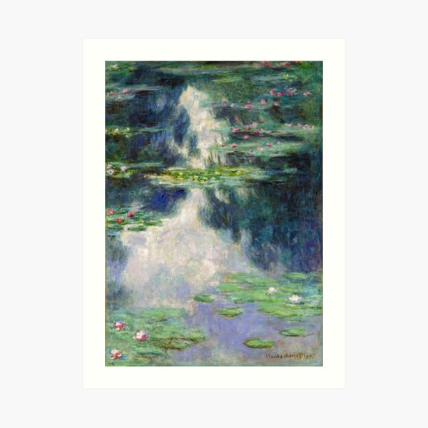 Pond with Water Lilies Monet Fine Art Art Print