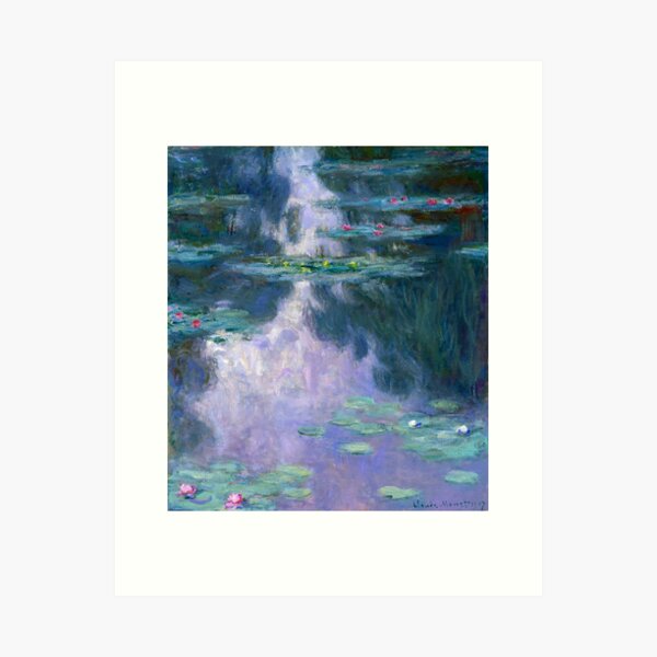 Vista previa del artículo con la obra «Nenúfares (Nympheas) 1907 Claude Monet Bellas Artes», diseñado y vendido por Vicky Brago-Mitchell®.