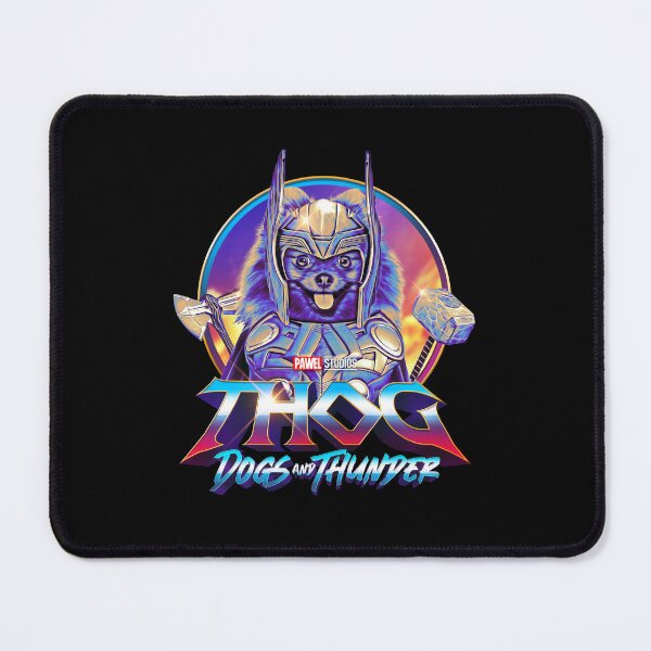 Item preview, THOG - Dogs and Thunder - Funny Pomeranian Miniature Spitz Superhero designed and sold by BrainlabStudios.