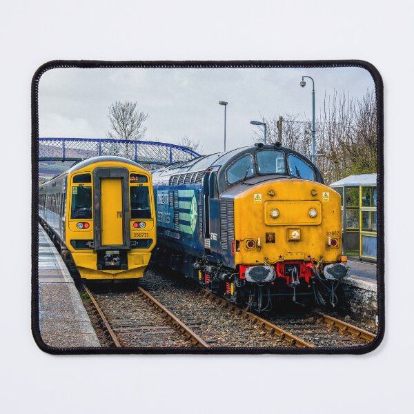 Item preview, Trains crossing at Brora Station designed and sold by pwmoore.