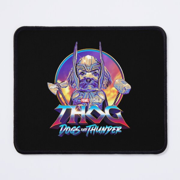 Item preview, THOG - Dogs and Thunder - Funny Yorkshire Terrier Superhero designed and sold by BrainlabStudios.