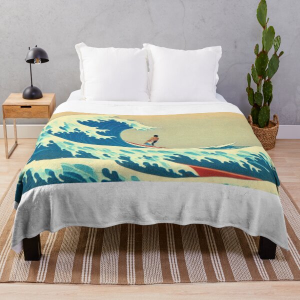 Item preview, A blue large ocean wave floats to the shore to swallow it designed and sold by Daemonrat.