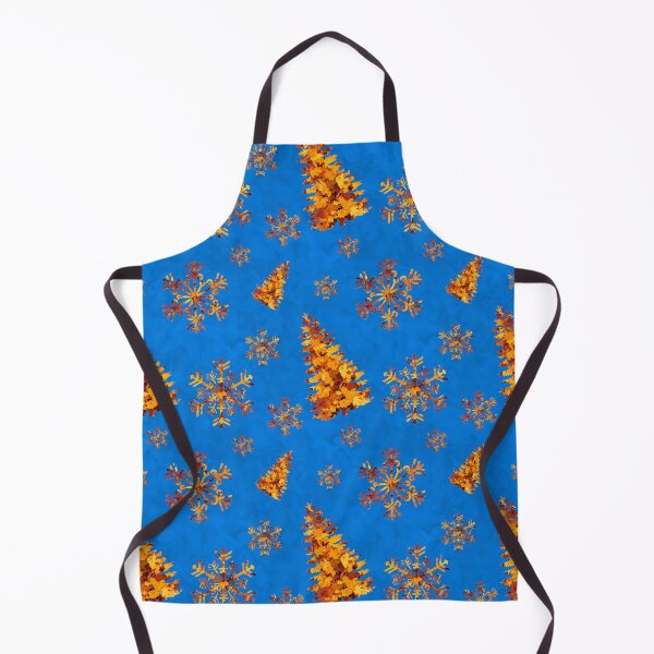 Item preview, Golden Tree Snowflake Design Blue Background designed and sold by AraljanFusion.