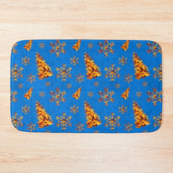 Item preview, Golden Tree Snowflake Design Blue Background designed and sold by AraljanFusion.