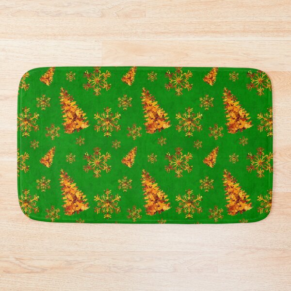 Item preview, Golden Tree Snowflake Design Green Background designed and sold by AraljanFusion.