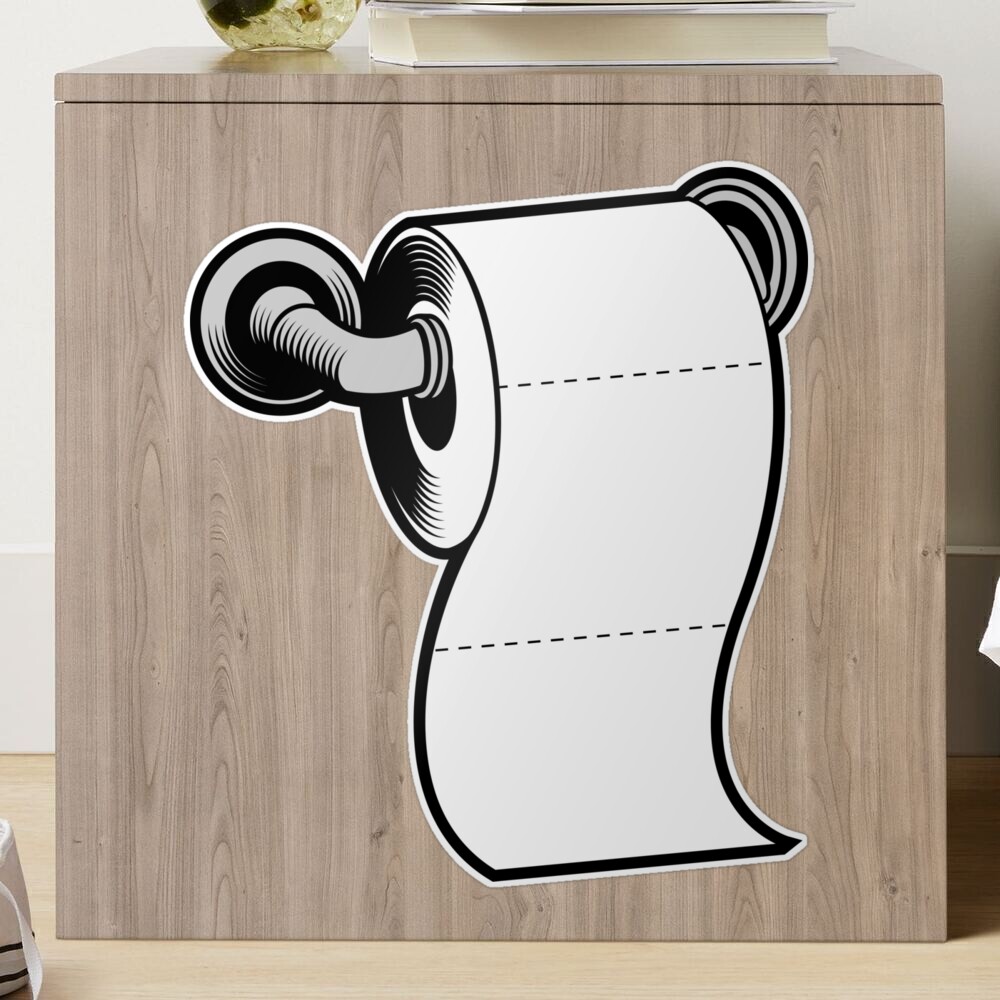 Stickers WC papier toilette