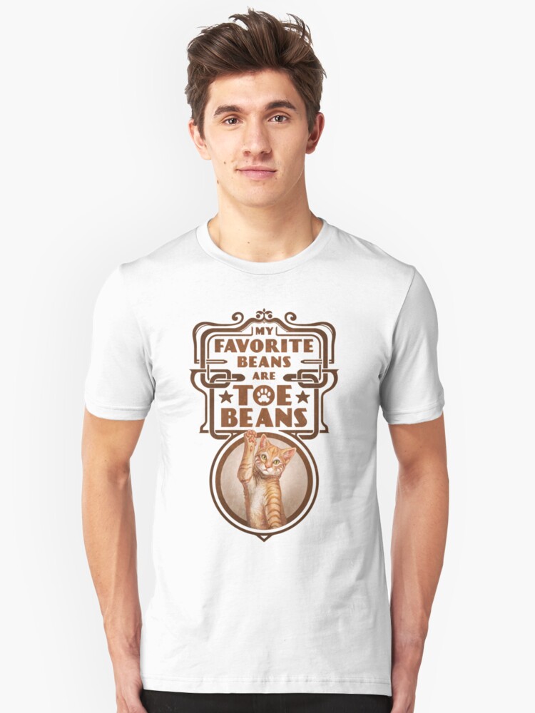 Alternate view of My Favorite Beans Are Toe Beans (Cat) Slim Fit T-Shirt