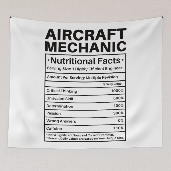 Item preview, Aircraft Mechanic Nutritional Facts: Funny Aviation Mechanic Gift designed and sold by Adexyl.
