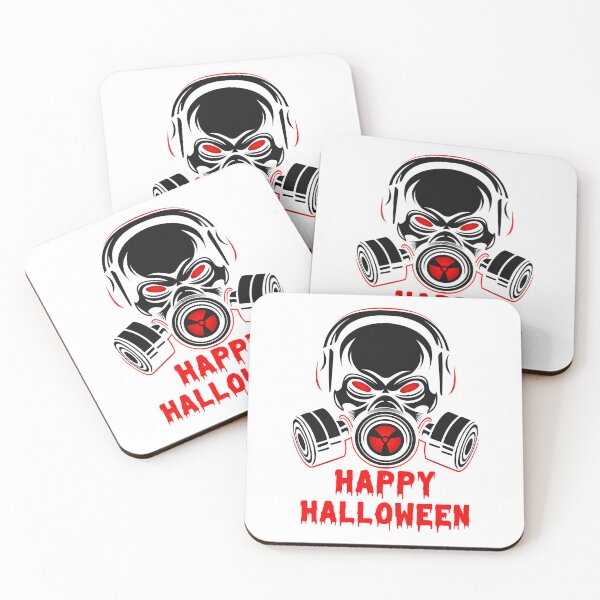 Item preview, Happy Halloween Black Danger Skull with Gas Mask Design designed and sold by WBP Mart.
