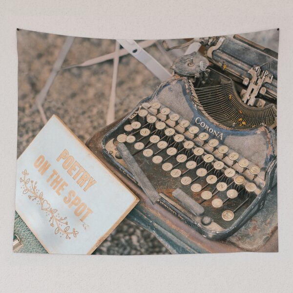 Item preview, Poetry on a vintage typewriter in Ibiza / Travel photography designed and sold by Diana van Neck.