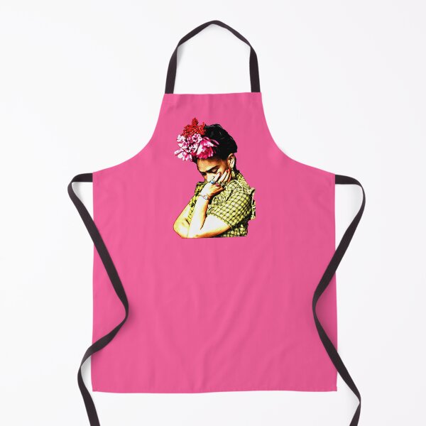 Aperçu de l'œuvre Portrait de Frida Kahlo aux couleurs vives (rose) créée et vendue par Madame Memento.