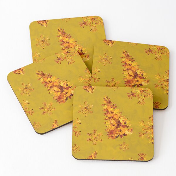 Item preview, Golden Tree Snowflake Design Yellow Background designed and sold by AraljanFusion.