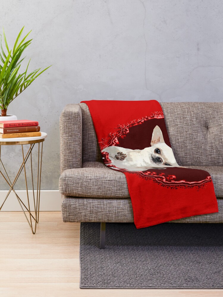 Alternate view of CHIHUAHUA ST VALENTIN DOG Throw Blanket