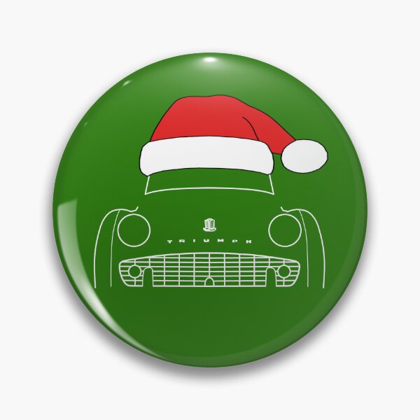 Item preview, Triumph TR3 classic car Christmas hat edition white designed and sold by soitwouldseem.