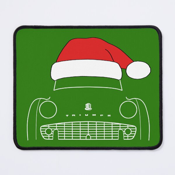 Item preview, Triumph TR3 classic car Christmas hat edition white designed and sold by soitwouldseem.