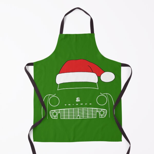Item preview, Triumph TR3 classic car Christmas hat edition white designed and sold by soitwouldseem.