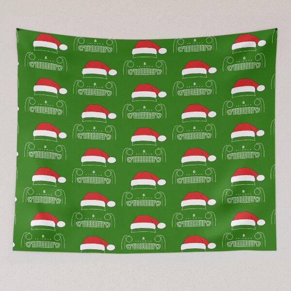 Item preview, Triumph TR3 classic car Christmas hat edition white designed and sold by soitwouldseem.