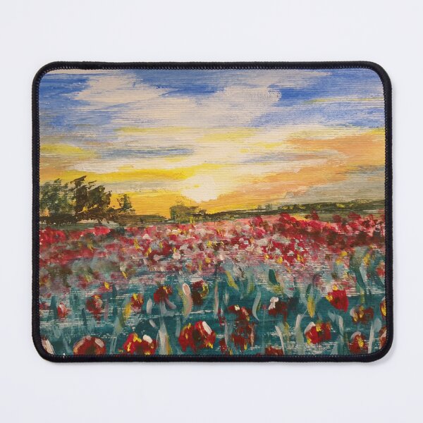 Item preview, Poppyfield at sunset  designed and sold by WorldOfWendyArt.