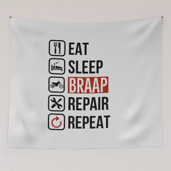 Item preview, Comer Dormir Braap Reparar Repetir designed and sold by FP-POD.
