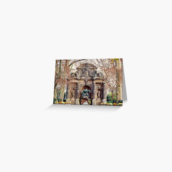 Medici Fountain in Autumn - Paris, France Greeting Card