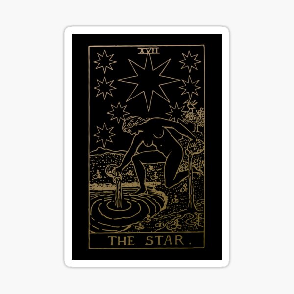 Rider Waite - THE STAR - Tarot Card Sticker