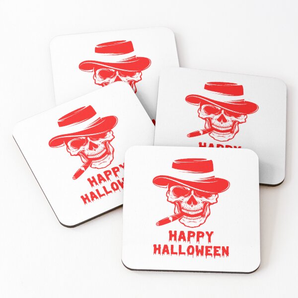 Item preview, Happy Halloween Red Color Gentleman skull with cigar Design designed and sold by WBP Mart.