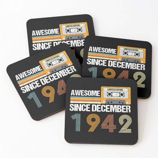 Item preview, Awesome Since December 1942 | 80th Birthday Gifts | 80 Years Old Gifts designed and sold by AMINE  ★★★★★.