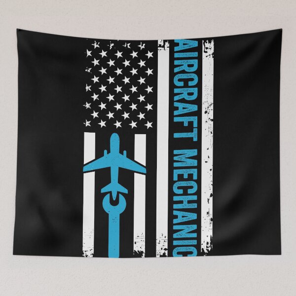 Item preview, Aircraft Mechanic Distressed Vintage USA Flag Airplane Technician: Funny Aviation Mechanic Gift designed and sold by Adexyl.