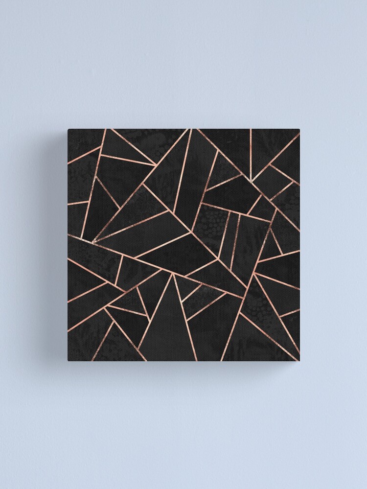 Alternate view of Black And Rose Gold Canvas Print