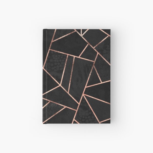 Velvet Black And Rose Gold Hardcover Journal