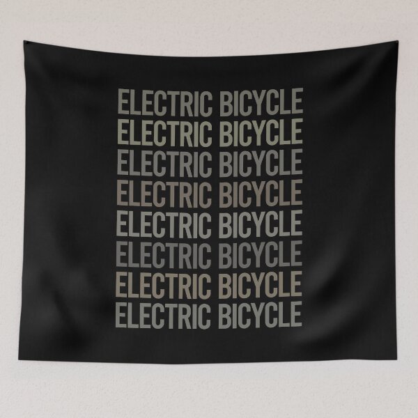 Item preview, Gray Text Art Electric Bicycle E Bike Ebike designed and sold by TarynBrown3126.