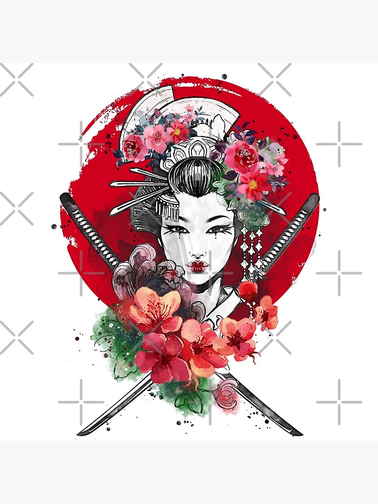 Samurai Geisha Stickers | Unique Designs | Spreadshirt