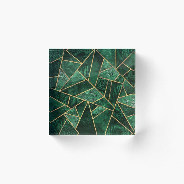 Deep Emerald Acrylic Block