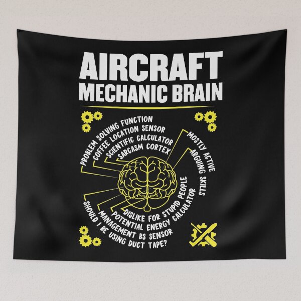 Item preview, Aircraft Mechanic's Brain: Funny Aviation Mechanic Gift designed and sold by Adexyl.