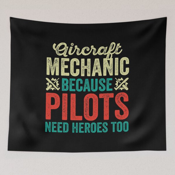 Item preview, Aircraft Mechanic Because Pilots Need Heroes Too: Funny Aviation Mechanic Gift designed and sold by Adexyl.