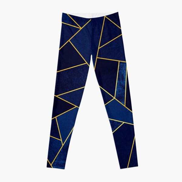 Blauer Stein / gelbe Linien Leggings