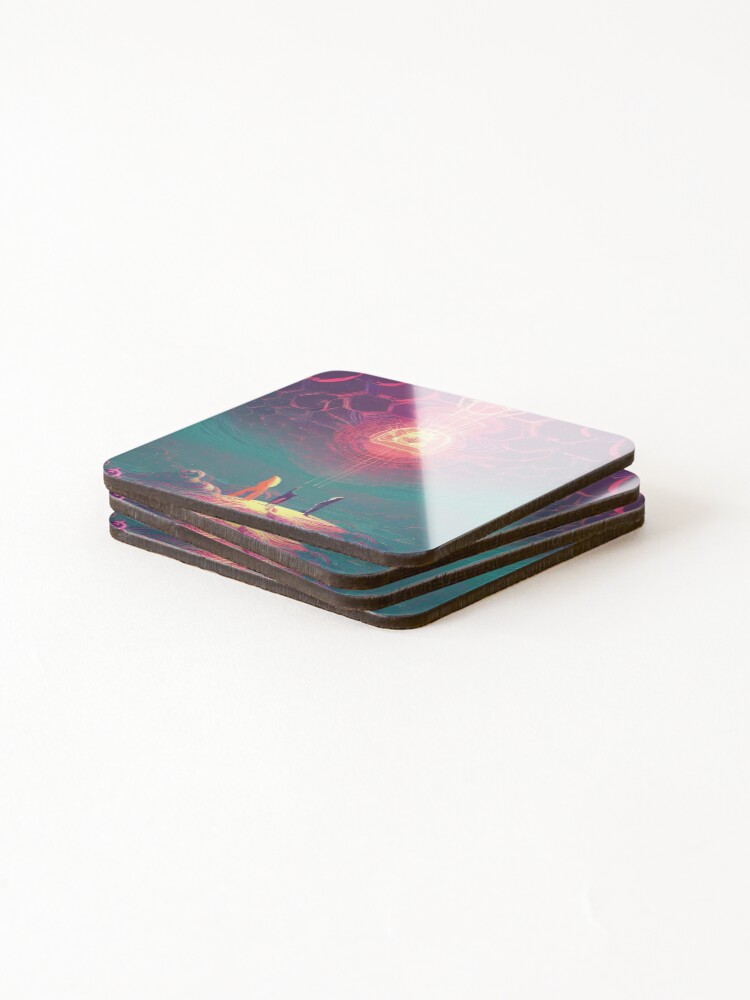 Thumbnail 4 of 5, Coasters (Set of 4), Space System designed and sold by ThatOneDesign.