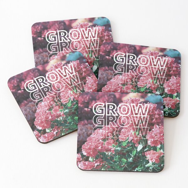 Item preview, GROW (above) - Vintage Vibe Pink Flowers designed and sold by AliceSLee.