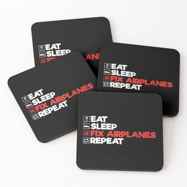 Item preview, Aircraft Mechanic Eat Sleep Fix Airplanes Repeat: Funny Aviation Mechanic Gift designed and sold by Adexyl.