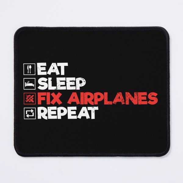 Item preview, Aircraft Mechanic Eat Sleep Fix Airplanes Repeat: Funny Aviation Mechanic Gift designed and sold by Adexyl.