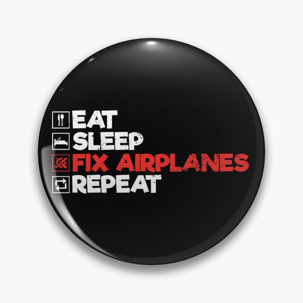 Item preview, Aircraft Mechanic Eat Sleep Fix Airplanes Repeat: Funny Aviation Mechanic Gift designed and sold by Adexyl.