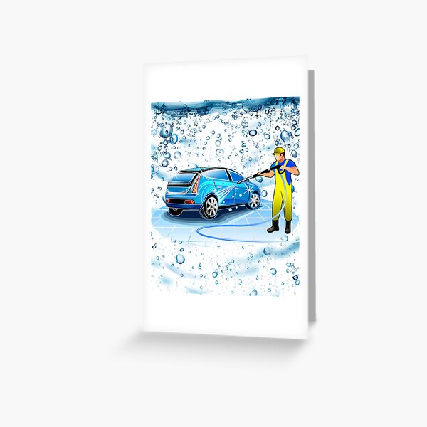 car-wash-greeting-card-for-sale-by-viraj2022-redbubble