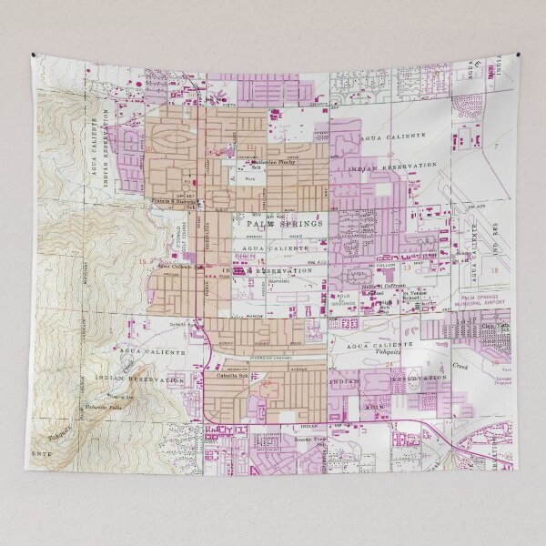 Item preview, Vintage Map of Palm Springs California (1957)  designed and sold by BravuraMedia.